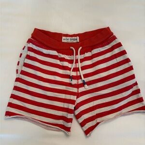 Mini Boden boys Shorts in Red and White Stripes